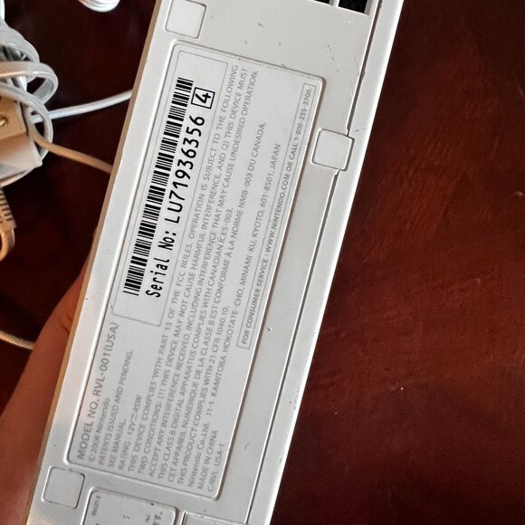 Nintendo Wii RVL-001 Console White With Cords & Sensor‎ Bar Tested - Picture 5 of 10